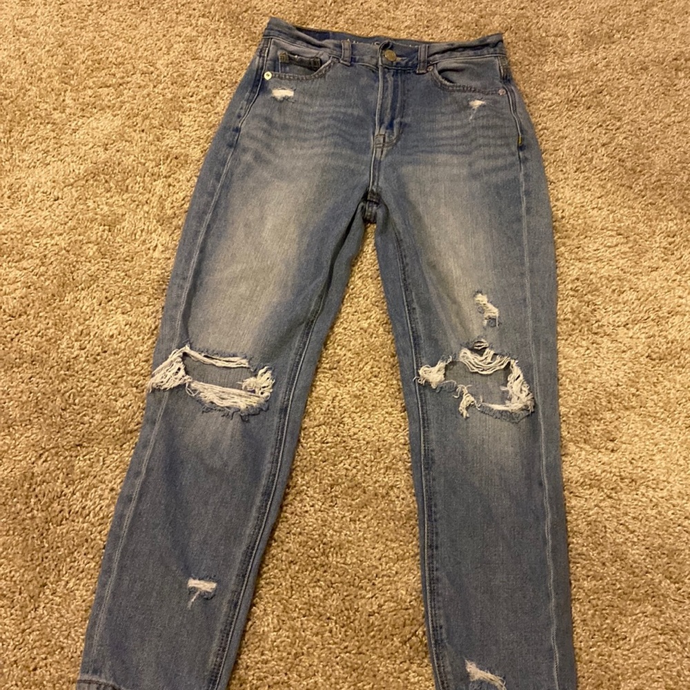 American Eagle jeans, mom style, size 00